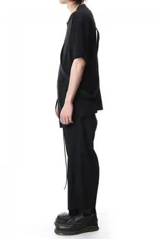 Naujas 2021 Vyrų Plaukų Stilistas mados dvigubo sluoksnio ir kelių sluoksnių sandūros Pločio kojų kelnės, sijonas, kelnės plius dydis kostiumai