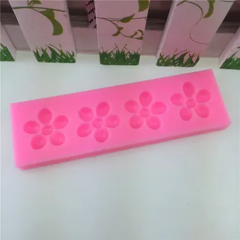 Naujas 4 net gėlių silikono tortas pelėsių minkštas tortas dekoravimo pelėsių kepimo įrankiai sugarcarft gumpaste pelėsių