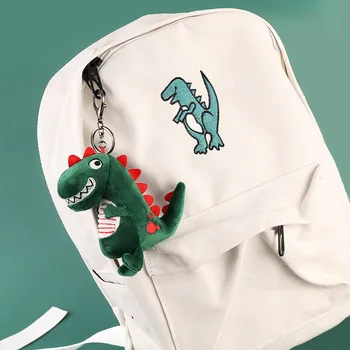 Naujas animacijos pliušinis dinozaurų keychain pakabukas didmeninė mielas maišą automobilio raktas papuošalai
