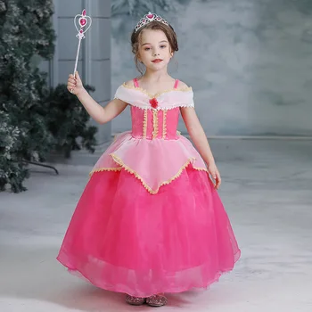 Naujas Baby Princess Dress Cosplay Kostiumų Bamblys Vaikų Mergaičių Vasaros Suknelės, Šaliai Tiekia Kamuolys Suknelė Vestidos
