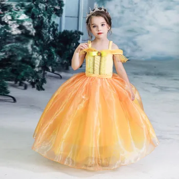 Naujas Baby Princess Dress Cosplay Kostiumų Bamblys Vaikų Mergaičių Vasaros Suknelės, Šaliai Tiekia Kamuolys Suknelė Vestidos