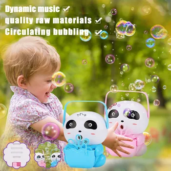 Naujas Burbulas Ginklų Mielas Panda Automatinis Muilo Burbulas Mašina Vandens Burbulo Pūtimo Muzikos Lauko Žaislus Vaikams Juguetes Brinquedos Žaislas