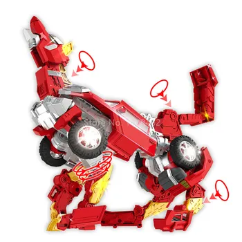 Naujas Didelis Sveiki, Carbot Transformacijos Robotas Žaislai Veiksmų Skaičiai Dvi Režimas Deformacijos Automobilį Policijos Vilkas Žaislas Vaikams, Dovana
