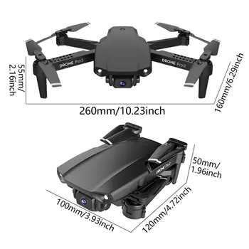 Naujas E99 Pro2 RC Mini Drone 4K Dual Camera WIFI FPV aerofotografija Sraigtasparnis, Sulankstomas Quadcopter Dron Žaislai