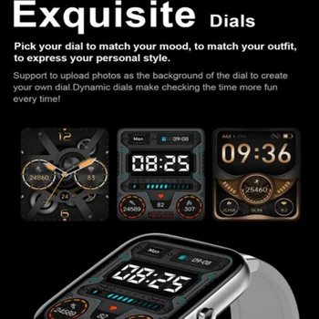 Naujas H80 Smart Watch Širdies Ritmo Monitoringo Vyrų Sport Fitness Tracker 1.69 Colių Jutiklinis Ekranas 