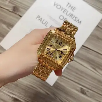 Naujas Mados Prekės ženklo vyrai Laikrodžiai Aikštėje Nerūdijančio Plieno Juosta Kvarco Žiūrėti Laisvalaikio Kalendoriaus Aukso Laikrodžio Ciferblato skersmuo 42mm