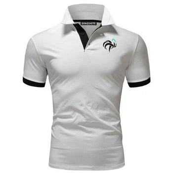 Naujas mados prekės ženklo vyriški Polo Marškinėliai vasarą trumparankoviai atvartas, slim-fit mygtuką kvėpuojantis atsitiktinis Verslo golfo teniso marškinėliai
