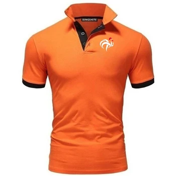 Naujas mados prekės ženklo vyriški Polo Marškinėliai vasarą trumparankoviai atvartas, slim-fit mygtuką kvėpuojantis atsitiktinis Verslo golfo teniso marškinėliai