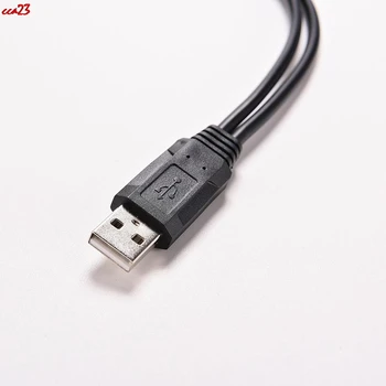 Naujas mokesčių Maitinimo Laidas Laidas Pratęsimo Kabelis USB 2.0 A-1-vyras, 2-Dual USB Moteris Duomenų centro Maitinimo Adapteris Y Splitter Cable