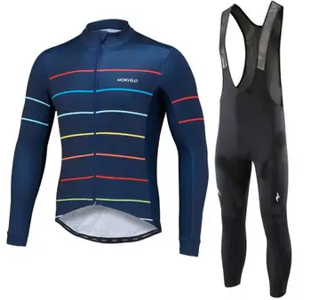 Naujas Morvelo 2018 Sportinę aprangą ilgomis Rankovėmis dviračių džersis Kvėpuojantis marškinėliai Dviratį dviračiu, MTB Ciclismo ciklo drabužiai Kelnės