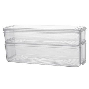 Naujas Multi-layer Šaldytuvas Maisto Laikymo dėžę Su Dangčiu, Skaidrus Šviežių išlaikyti Langelis Konteinerio Virtuvės Šaldytuvas Kabineto Organizatorius
