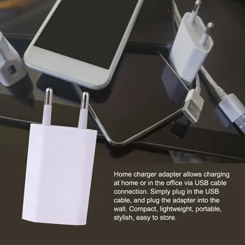 Naujas Nešiojamas USB Europos Sienos Kroviklis Įkroviklis Adapteris 5V 1A Vieną USB lizdą Greito Įkroviklio Lizdas Kubo Sienos Kroviklis