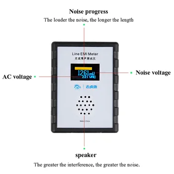 Naujas OLED Ekranas Maitinimo Triukšmo Matavimo Testeris Plačiajuosčio ryšio AC Maitinimo Pulsacijos Analizatorius linija EPI metrų HiFi garso stiprintuvas