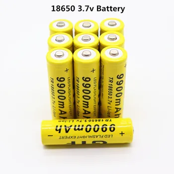 Naujas Originalus 18650 baterija 3.7 V 9900mAh įkrovimo liion akumuliatoriaus Led žibintuvėlio baterijos 18650 baterijos Didmeninė +USB