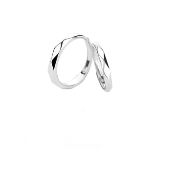 Naujas paprastų geometrinių pora žiedas gali būti derinama su rhombus vestuvinį žiedą, 2021 pora dalyvavimas juvelyrikos dovanų šalis