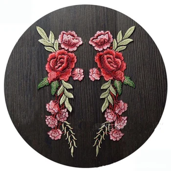 Naujas Prekės ženklas RosesFlowers Siuvinėjimo Siūti Siuvami Lopai Drugelio Aplikacijos Siūti Ženklelis Amatų Išsiuvinėti 
