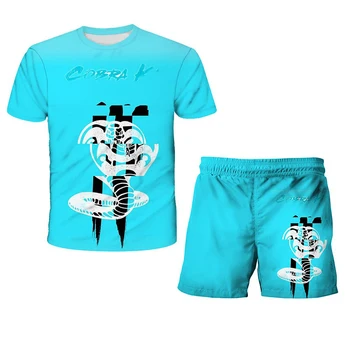 Naujas Produktas Kobra Ka Nustatyti 3D Spausdinimo Vaikų Vasaros Drabužių Berniuko T-shirt Kostiumas Mados Atsitiktinis Mergina T-marškinėliai + Šortai Gabalas 2