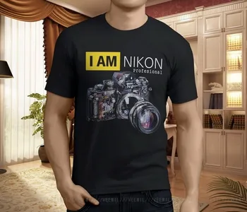 Naujas Profesional Nikon Fotografijos Vyrų Black T-Shirt Dydis S-3XL TEE Marškinėliai Prekės ženklo Drabužių Viršūnės