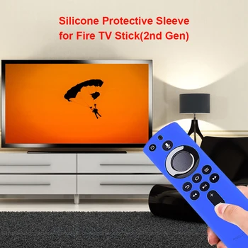Naujas Silikono Atveju Apsauginis Dangtelis Odos Nuotolinio valdymo pultelis Anti-Slydimo apsauga nuo dulkių Raštas Rankovės Amazon Fire TV Stick 2nd Gen