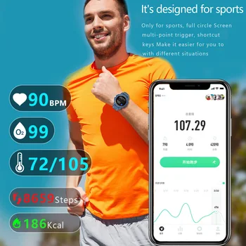 Naujas Sporto Smart Watch Vyrai Moterys IP68 Vandeniui Lauko aikštelių Režimai Smartwatch HT-6 Širdies ritmo Monitoringo skirta 