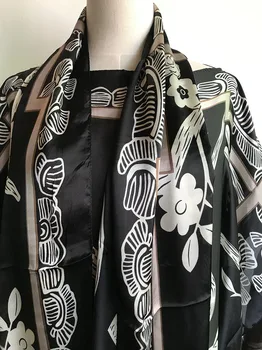 Naujas Stilius Afrikos Moterų Dashiki Nigerija Mados ŠILKAS Medžiagos Su Skara spausdinti Prarasti Ilga Suknelė Nemokamai Dydis