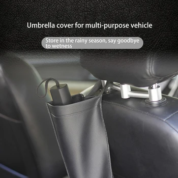 Naujas Universalus Sintetinės Odos Tekstūra Auto Valymas Reikmenys, Automobilių Sėdynės Atlošo Pakabintas Skėtis Saugojimo Krepšys Turėtojas