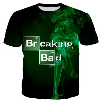 Naujas Vyrų Marškinėliai TV Serialas Marškinėliai TV Šou Breaking Bad Marškinėliai Topai Moterų 3D Spausdinti marškinėliai