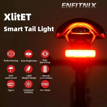 NAUJAS XlitET Auto Start Stop Stabdžiai Jutikliai Žibintuvėlis Dviračio Galinis Žibintas LED Dviračių XlIte 100 CubeliteII 200 užpakalinis žibintas