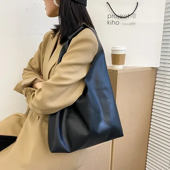 Naujasis prancūzijos retro Pietų korėjos stiliaus atsitiktinis ištižęs tingus mados vieno peties moterų maišas