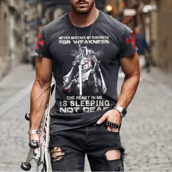 Naujausias Vasaros 2021, Retro Stiliaus Atspausdintas T-shirt Apvalus Kaklas Kvėpuojantis, T-marškinėliai, Trumpas rankovėmis Vyrams