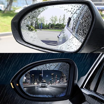 Nauji 2vnt /set automobilių lipdukas Automobilio galinio vaizdo veidrodėlis, lietaus apsauga, apsauginė plėvelė atspari vandeniui automobilio galinio vaizdo veidrodis Anti rūko stiklo plėvelės