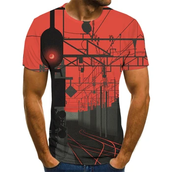 Nauji vyriški Kaukolė, T-marškinėliai, vyriški 3D Atspausdintas Kaukolė T-shirt
