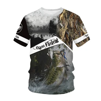 Naujo Dizaino Marškinėliai Karpių Žvejyba 3D Spausdinimo Streetwear Gyvūnų Žuvų Vyrų/Moterų trumpomis Rankovėmis Tshirts Harajuku Vyrų Tees Viršūnes Drabužiai