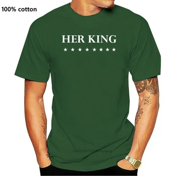 Naujo Dizaino T-Shirt 2021 2021 Trumpas Vyrų Geriausiai parduodamų marškinėlių Atitikimo Pora Karalienė ir Jos Karalius Jam, Už Savo Meilužio T shir
