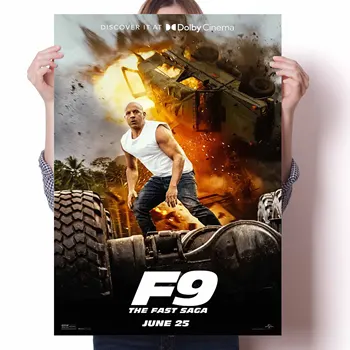 Naujo Filmo Plakatas Fast & Furious 9 Dekoravimo Meno Tapybos Dekoro Namų Dekoro Plakatas Kambario Sienų Dekoras Drobė Modernus Plakatas