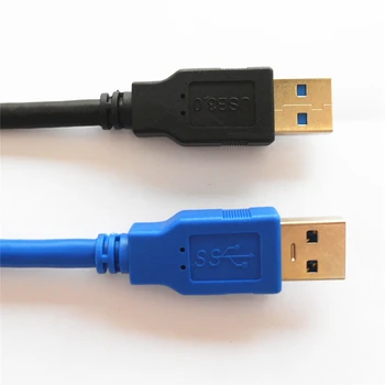 NAUJOS USB 3.0 Kabelį 60/80/100/150cm USB į USB Kabeliai Tipas Vyrų Vyrų USB3.0 Pratęsimo Kabelis Antminer Bitcoin Miner Kasyba