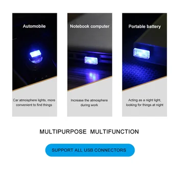 Naujų automobilių LED Lemputė USB Atmosfera Šviesą SsangYong Turismo Rodius Rexton Korando Kyron Musso Sports,Auto Priedai