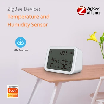 NEO Tuya Zigbee3.0 Temperatūros Ir Drėgmės Jutiklis OTA Patalpų Termometras Su Drėgmėmačiu LED Ekranas Alexa, Google 