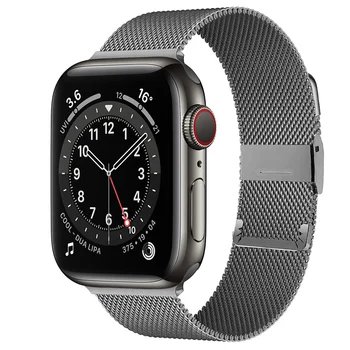 Nerūdijančio plieno Dirželis apple watch band 44mm 42mm iwatch juosta 38mm 40mm apyrankę correa iwatch 5 6 SE 4 3 magnetinės kilpos