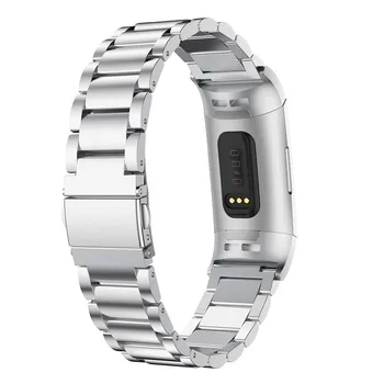 Nerūdijančio Plieno Dirželis Fitbit Mokestis 3 SE Juosta, Metalinė Apyrankė Watchbands Už Fitbit Mokestis 4 Fitness Tracker