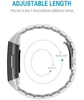 Nerūdijančio Plieno Dirželis Fitbit Mokestis 3 SE Juosta, Metalinė Apyrankė Watchbands Už Fitbit Mokestis 4 Fitness Tracker