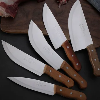 Nerūdijančio plieno iškaulinėjimas peilis ranka, kūjo skerdimo peilis, mėsos pjaustymo peilis, specialus peilis žudyti kiaulių ir avių