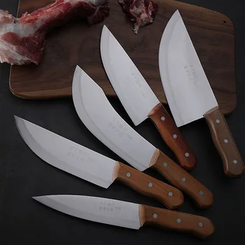 Nerūdijančio plieno iškaulinėjimas peilis ranka, kūjo skerdimo peilis, mėsos pjaustymo peilis, specialus peilis žudyti kiaulių ir avių