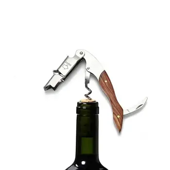Nerūdijančio Plieno Kamščiatraukis, Vyno Pagrindinių Alaus Butelio Atidarytuvas Folijos Pjoviklis Medienos Rankena Atidarytuvai Padavėjo vyno peilis Corkscrews Someljė