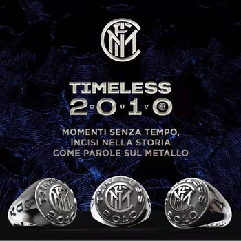 NESENSTANTIS 2010 Inter Milan Futbolo Čempionato Žiedas italijos Futbolo Titano Plieno Žiedas Papuošalai, Dovana, Papuošalai Pritaikymas savo reikmėms