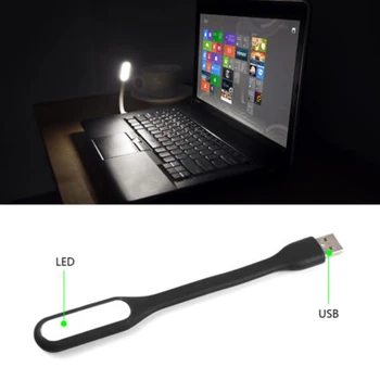 Nešiojamas USB LED Mini Knygą Šviesos Skaitymo Šviesos Stalo Lempos Galia Banko Laptop Notebook PC Kompiuteris Lankstus USB Lempa Knygos Žibintai