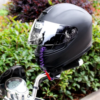 Nešiojamų 1m Atsitiktinių Spalvų Mini Motociklo Šalmas, Užraktas Plieno Kabelis Anti-vagis, Bagažo Užrakto apsauga Slaptažodžiu Dviračių Motociklas
