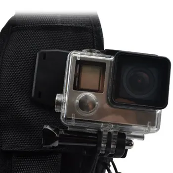 Nešiojamų 360 Laipsnių Pasukimo Kuprinė Skrybėlę Apkaba Sąvarža tvirtinimas Gopro Hero 4/3+/3/2 už SJ4000/SJ6000/AT200 Fotoaparato Priedų ACEHE