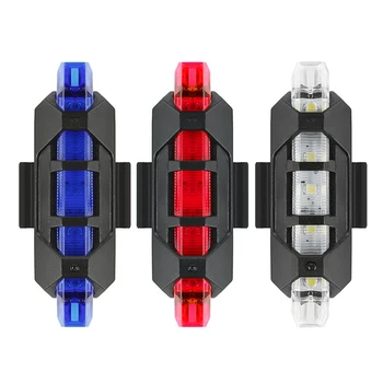 Nešiojamų LED USB Įkrovimo Kalnų Dviratį Dviračiu Vandeniui Uodega Galiniai Saugos Įspėjimas Šviesos žibintas užpakalinis Žibintas Super Šviesus