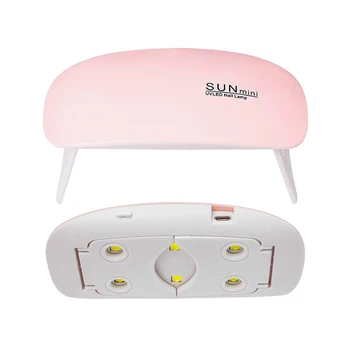 Nešiojamų Nagų Lempa 6w mini Nagų Džiovintuvas White Pink UV LED lempos, Micro USB Kabelis Namuose Naudoti Nail UV Gelio Lako Džiovintuvas Nagų Dailės Priemonės
